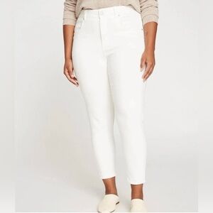 Universal Standard White Jeans Seine High Rise Skinny Jeans Sz 20 NWT Plus